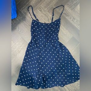 Reformation Blue & White Polka Dot Dress - Size 6